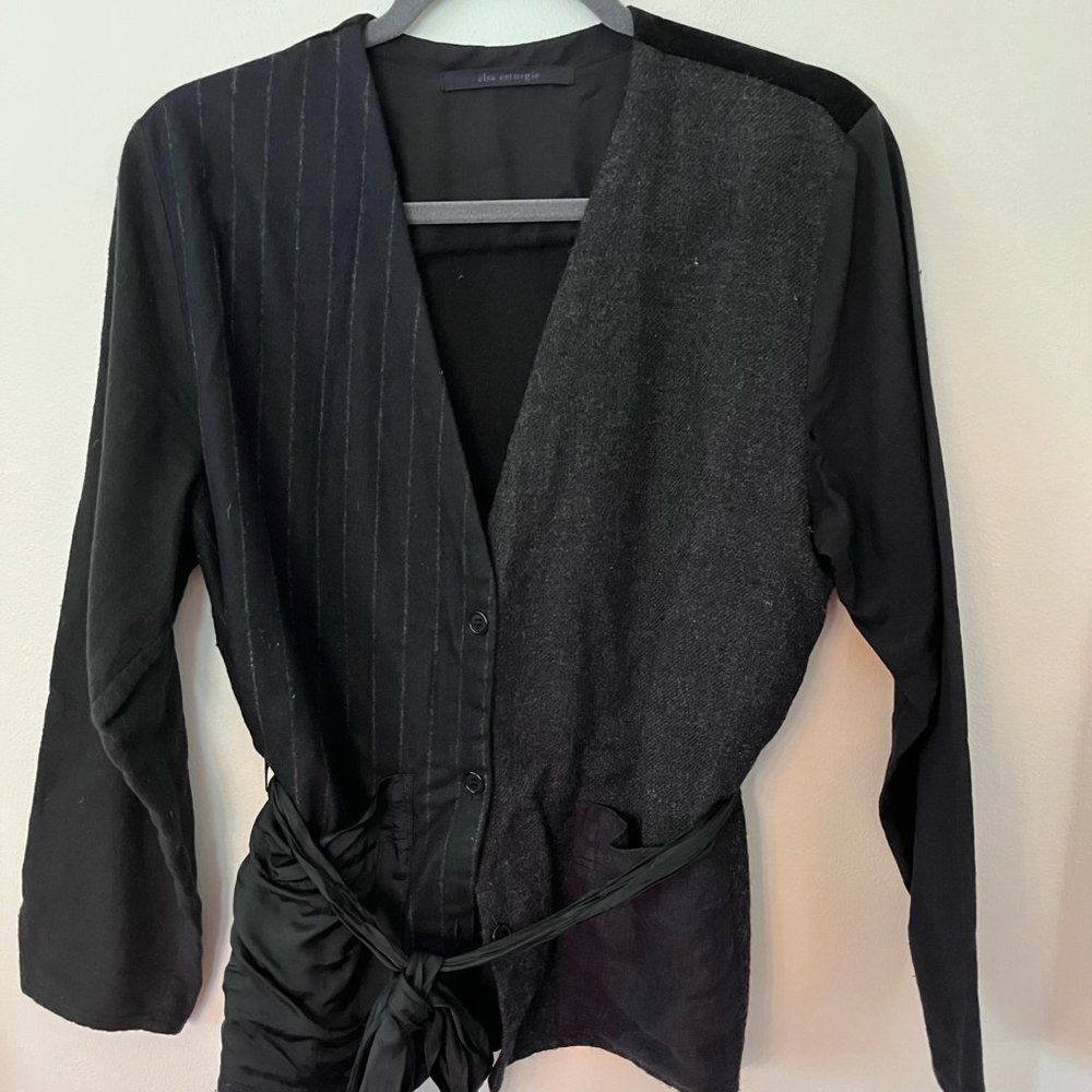 Size 10 Mixed Media Black Elsa Estergie Jacket